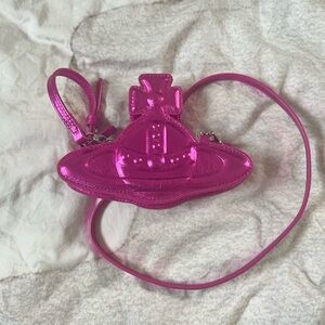 Vivienne Westwood Pink Mini Crossbody Leather Bag